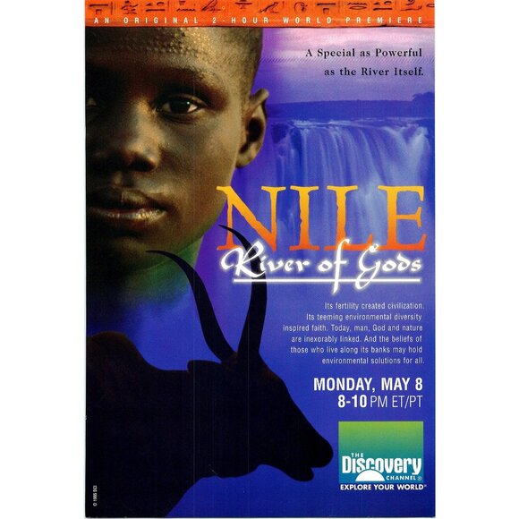 The Discovery Channel Nile River of Gods Show Vintage Print Ad 1995 u Original - Picture 1 of 4